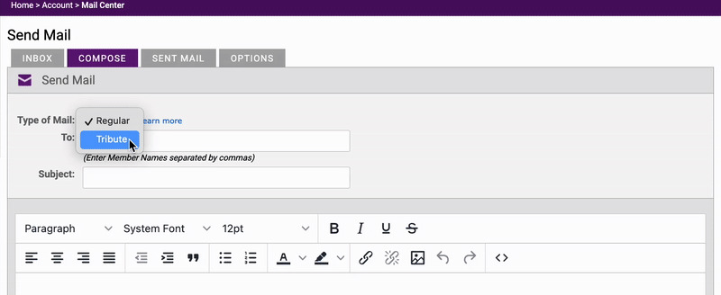 NF Mail Types
