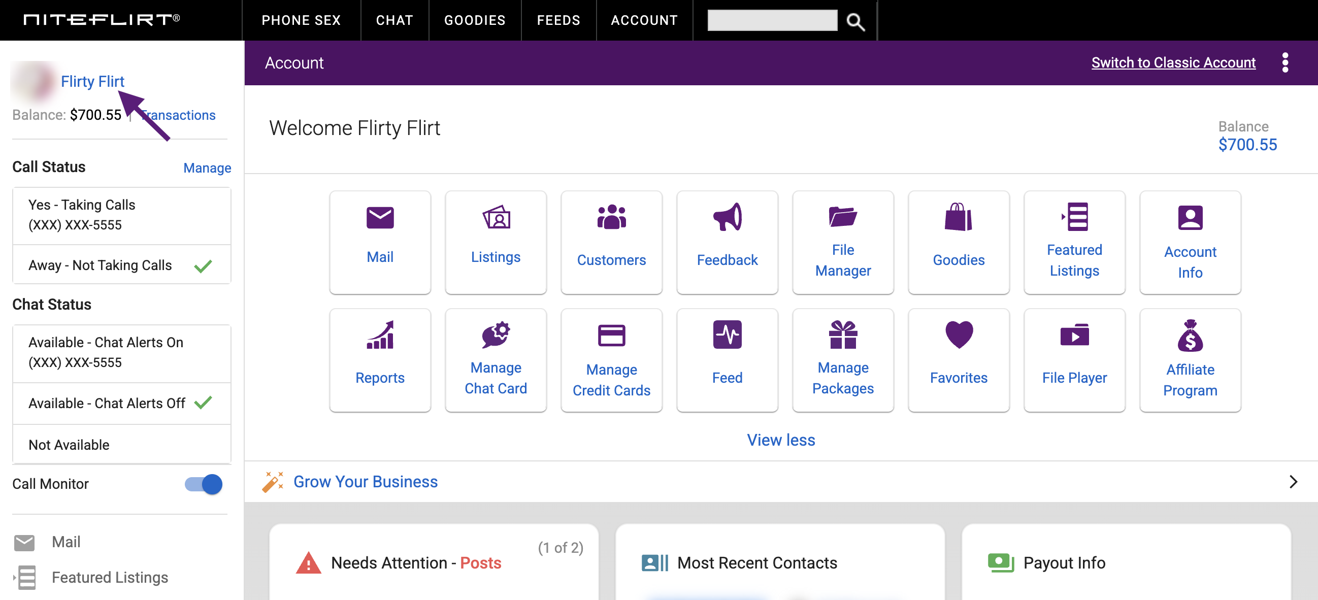 Storefront – NiteFlirt Help Center