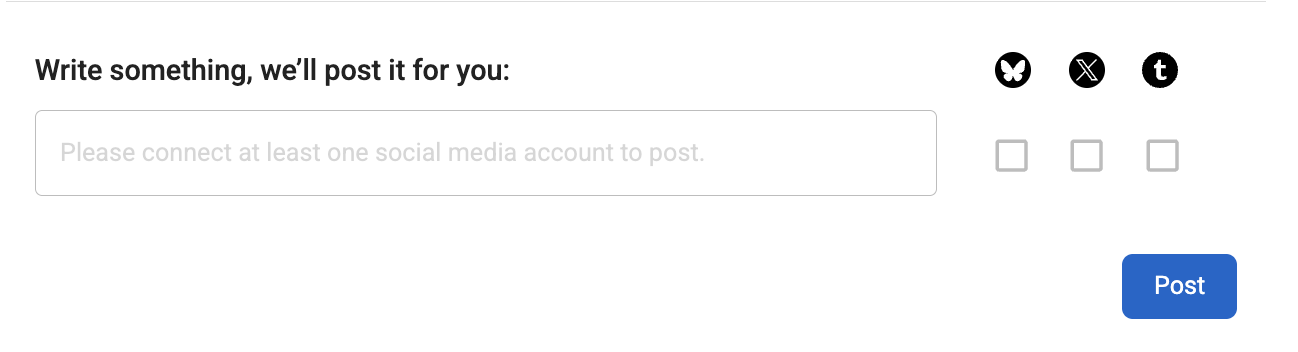 Instant Social Shouts post