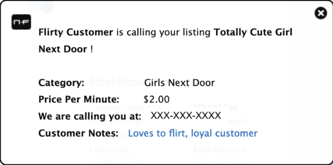 Incoming call alert