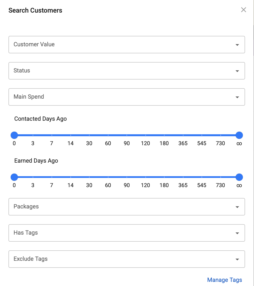 Advanced Filtering options