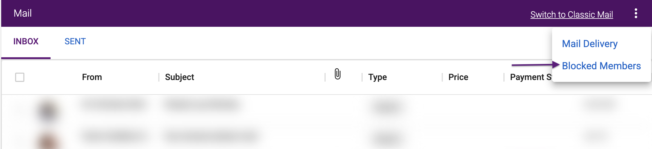 NF Mail Kebab Menu Options