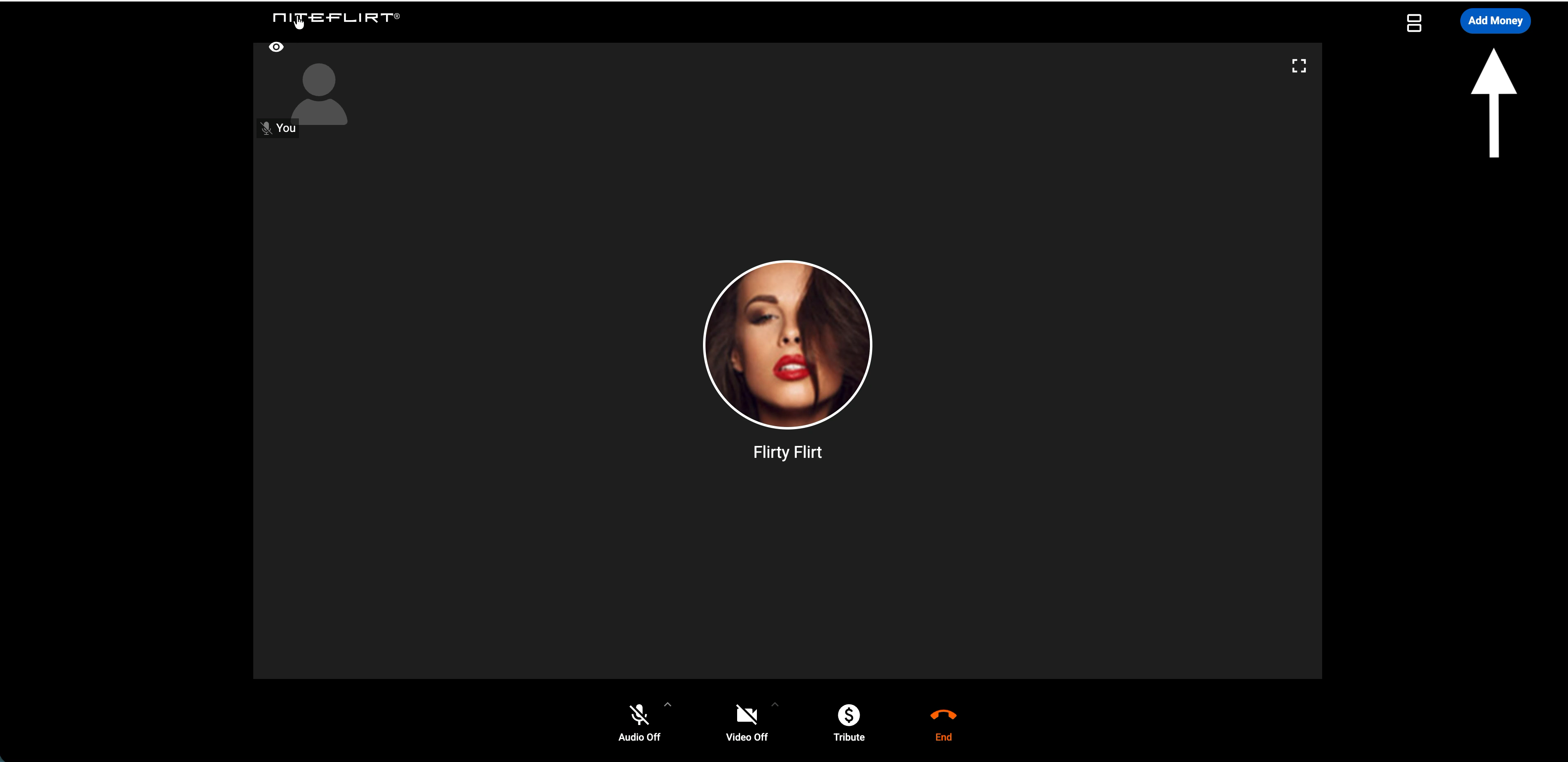 Add Money Button during a Cam Session